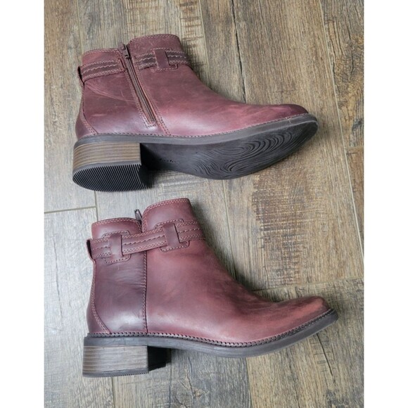 Clarks Womens Maye Ease Comfort Leather Ankle Booties Size 7.5 - Picture 5 of 11